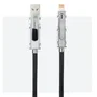 Nanocable Cable USB-C 2.0 27W con cabezales intercambiables (USB-C/USB-A a Lightning/USB-C) Negro/Gris 1m